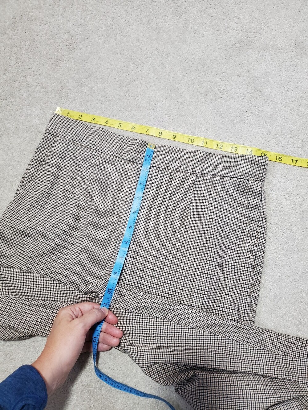 BABATON Conan 25" Cropped Pleated Dress Pants Houndstooth Sz 8 Pull-On Straight - Picture 12 of 13